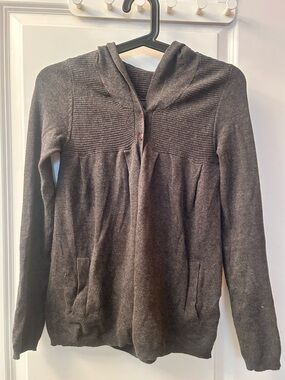 Talula Women's Dark Gray Hooded Cardigan Sweater